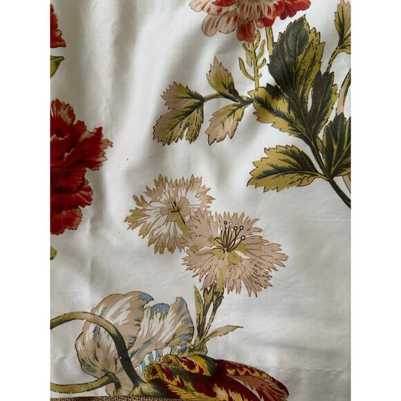 Window valances curtains white floral cotton luxury pottery barn style 78x19 - Picture 2 of 16